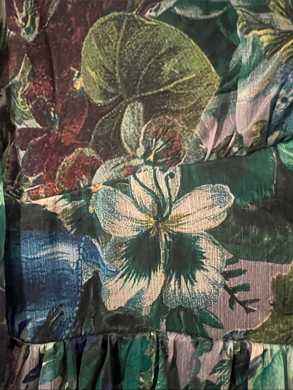 NWT Women’s Toleen Green Floral Tiered Boho Festival Maxi Dress Size Small - Picture 13 of 14